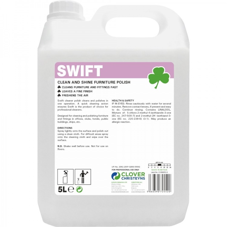 Clover Chemicals Swift Clean & Shine Furniture Polish (603)